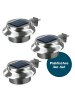 EASYmaxx Solar-Leuchte Dachrinne rund 3er-Set 1,2V Edelstahl  grau