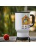 Mr. & Mrs. Panda Kaffeebecher mit Deckel Vogelhaus Home mit Spruch in Weiß