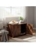relaxdays Katzenschrank in Dunkelbraun - (B)80 x (H)50 x (T)53 cm