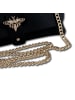 Florence Florence Schultertasche, Clutch Leder schwarz ca. 23cm