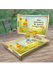Mr. & Mrs. Panda Holztablett Biene Blume Design mit Spruch in Weiß