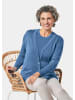 GOLDNER Kurzgröße:  Twinset Klassisches Stricktwinset in jeansblau