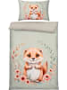 REDBEST Microfaser Kinder-Wendebettwäsche in jade-taupe