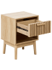 Beliani Nachttisch LYNWOOD in Braun - (W) 40 x (H) 55 x (L) 35 cm