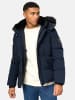 STONE HARBOUR Winterjacke Halvaar in Navy mit schwarzem Fell