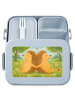 Mr. & Mrs. Panda Bento Box Igel händchenhaltend Design ohne Spruch in Blau Pastell