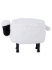 Beliani Tierhocker SHEEP in Weiß/Schwarz/Braun - (W) 55 x (H) 40 x (L) 35 cm