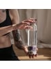 Intirilife Trinkflasche Wasserflasche mit Heilsteinen in Amethyst