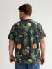 Petrol Industries Plus Size T-Shirt mit Allover-Print ArenaGris in Schwarz