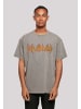 F4NT4STIC Oversize T-Shirt Def Leppard Shatter Logo in Asphalt