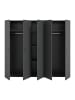 ebuy24 Kleiderschrank Darwin Anthrazit 200 x 51 cm