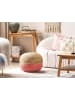 Beliani Pouf DUKI in /Rosa/Beige - (W) 50 x (H) 35 x (L) 50 cm