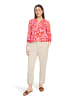 CARTOON Casual-Bluse mit Rippbündchen in Pink/Red