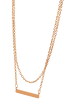 Adeliás Damen Halskette aus Edelstahl 43 cm in gold