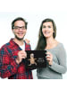 Mr. & Mrs. Panda Mauspad Faultier Yoga mit Spruch in Schwarz