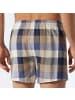 Schiesser Webboxershorts 2er Pack in Navy-Blau Kariert