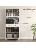 HOMCOM Küchenschrank in Weiß 74,5L x 40B x 172H cm