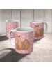 Mr. & Mrs. Panda Kaffeetasse Einhorn Glauben ohne Spruch in Rot Pastell