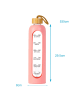 Intirilife Trinkflasche aus Glas mit Zeitmarkierung Wasser Flasche 820 - 900 ml in Rosa