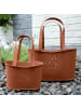 UNUS Blumentopf Handtasche Rostopfik 2er Set in Braun