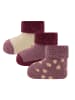 ewers 3er-Set Newborn Socken 3er Pack Drops in old rose-rhododendron-beige me