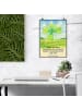Mr. & Mrs. Panda Plakat Blume Kleeblatt Design mit Spruch in Weiß