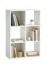 HOMCOM Bücherregal-61,5L x 29,5B x 91,5H cm-Weiß