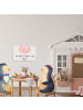 Mr. & Mrs. Panda Blechschild Faultiere Herz mit Spruch in Grau Pastell