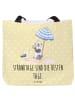 Mr. & Mrs. Panda Strandtasche Sommer Strandtage mit Spruch in Gelb Pastell