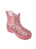 Playshoes Regenstiefel Halbschaft Leo-Print in rosa