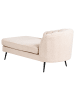 Beliani Chaiselongue ALLIER in Beige/Schwarz - (W) 150 x (H) 75 x (L) 76 cm