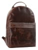 X-ZONE Rucksack echt Leder in cognac