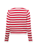 Marie Lund Strickjacke in rot weiß - 0002