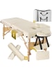 tectake 2 Zonen Massageliege-Set Suman 187 x 59 x 65,50 cm, beige