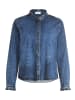 CARTOON Jeansbluse mit Rüschen in Dark Blue Denim