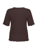 CARTOON Halbarm-Shirt mit Kragen in Dunkelbraun