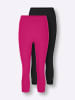 WITT WEIDEN Leggings 3/4-lang in schwarz + fuchsia