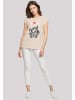 F4NT4STIC Extended Shoulder T-Shirt Love is all you need in Whitesand