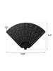ABRIHOME Sonnenschirmständer in Schwarz PE 4 Platten je 19 kg Sand Wasser für Garten