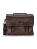 Farmhood Nashville Aktentasche XXL 3 Fächer Leder 39 cm in dark brown