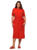 Ulla Popken Midikleid in dunkelorange