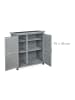 relaxdays Gartenschrank in Grau - (B)86,5 x (H)97 x (T)47 cm