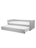 Beliani Tagesbett LIBOURNE in Grau - (W) 92 x (H) 75 x (L) 220 cm