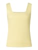 More & More figurbetontes Top, eckiger Ausschnitt in yellow