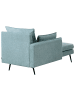 Beliani 3-tlg Chaiselongue YERRES in Blau/Schwarz rechtsseitig