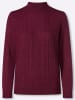 Sieh an! Stehkragen-Pullover in bordeaux