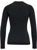 Hummel Hummel T-Shirt L/S Hmlclea Yoga Damen Dehnbarem Atmungsaktiv Schnelltrocknend Nahtlosen in BLACK MELANGE