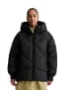 Marc O'Polo DENIM Lange Kapuzen-Steppjacke relaxed in Schwarz