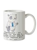 Mr. & Mrs. Panda Coffee Mug Bürgermeister Job mit Spruch in Weiß