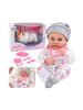 Wisam® Babypuppe mit Fütterungszubehör, Lätzchen, Mütze, 28 cm